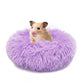 wrkfree Chinchilla Bed Purple for Cage Fluffy Round Beds for Small Animals Washable Anti Slip 11.8 inch