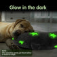 POMESEA Dog Calming Pillow Glow in The Dark, Soft U-Shaped Pet Pillows for Dogs & Cats, Machine Washable, Dog Neck Pillow, Joint Relief, Better Sleep (Medium, Gray)