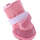 Small Dog Winter Booties, Cold Weahter Dog Shoes for Small Dogs, Boots for Cats, Yorkie, Chihuahua Cozy Boots Pink Size 2