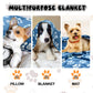 Rezutan Dog Blankets for Large Medium Dog Cat Soft Fuzzy Blanket Washable, Comfort Flannel, Fuzzy Soft Blankets for Dogs, Reversible Print, 41 x 31 inch,Dark Blue