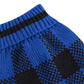 Blue Black Plaid Holiday Festive Turtleneck Pet Sweater for Small Dogs, Cat Warm Coat Apparel, Winter Knitwear Pet Clothes for Cold Weather Small (S) 12" Back Length