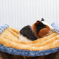 Fleece Winter Warm Rat Hammock, Double Layer Hanging Birds Nest Bed with Warm Fleece, Bird Cage Stand Perch, Hideaway Cave Tent, Sleep Bed Cage Accessories for Rat, Guinea Pig, Chinchilla (Blue)