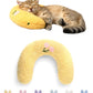 homelifthub Cat Pillows for Indoor Cat and Small Dog, Calming Dog Pillows, Half Donut Dog Cutated Calming Pillow, Cozy Cat Bed Pillow Cute Rabbit Pillows (Yellow)