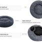 CEVICOLZE Small Cat Bed for Indoor Cats, Self-Warming Donut Kitty Bed for Small Cats Keeping Warm, Washable Pet Bed with Anti Slip Base, 23‘’ Darkgrey