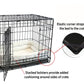 MidWest Homes for Pets XS QuietTime Double Bolster Pet Bed, White Plush 22-Inch Crate Mat with Stacked Bolsters, Machine Washable, Secure Fit with Elastic Straps