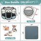 Dog Cat Playpen Indoor Outdoor for Puppy Pet Dogs Cat Travel and Recovery After Surgery, Dog Enclosure Tent Crates Cage, Portable Pop Up Dogs Kennel with Carrying Case(Grey, Small with Pad)