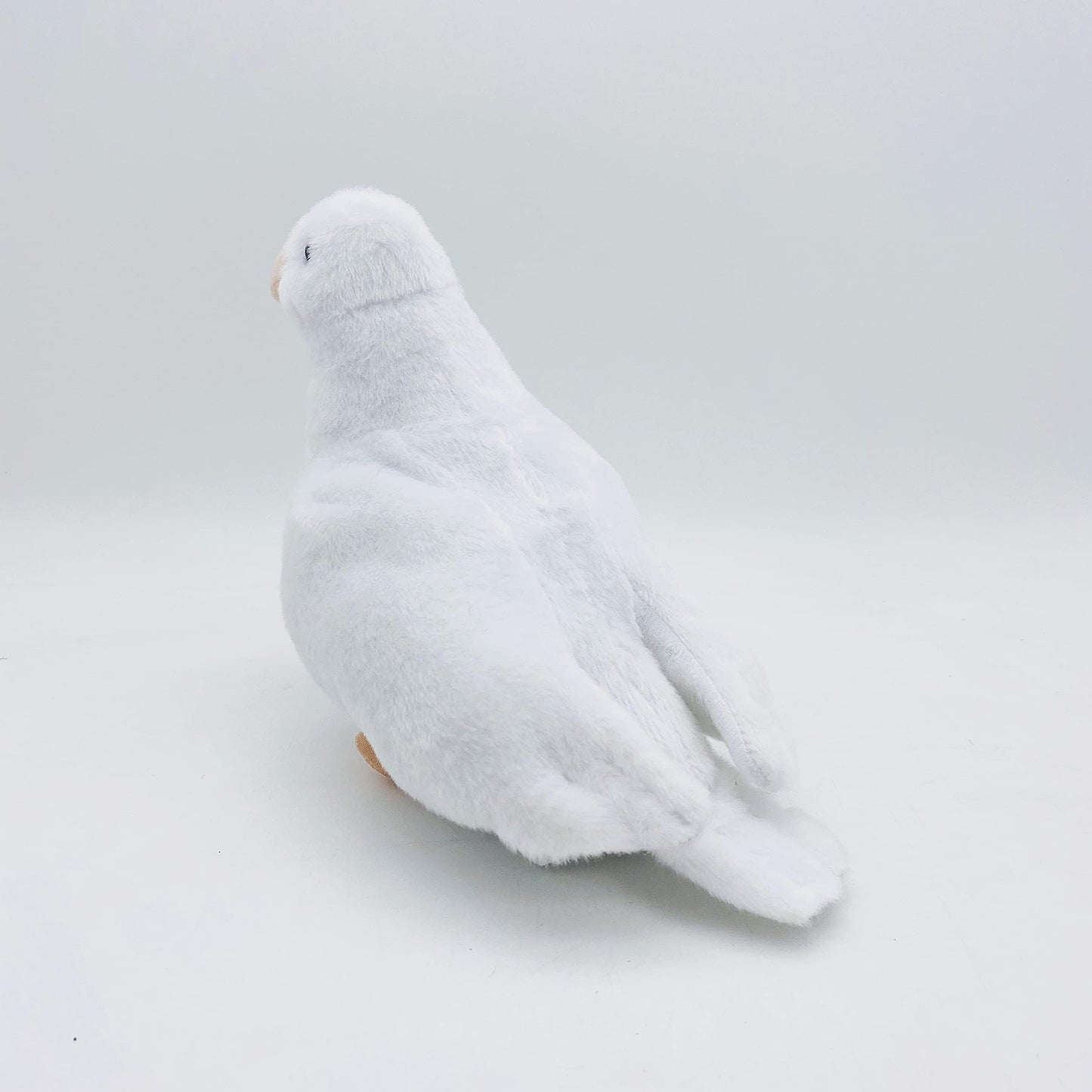 Simulation Stuffed Animal Toy - 8 inch Rock Pigeon, Cute Pigeon Gift (White)
