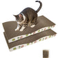 TIMHAKA Cat Scratching Board, Corrugate Cat Scratcher for Indoor Cats with Catnip, Cat Scratch Pad with Premium Scratch Textures Design, Cardboard Cat Scratcher with Double-Sided Usability (Pack of 2)