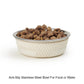 PetRageous 16009 Kona Stainless Steel Non-Slip Dishwasher-Safe Dog Bowl 1.75-Cup 5.5-Inch Diameter 1.75-Inch Tall for Small and Medium Dogs and Cats 14-Ounce, White