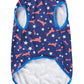Bone American Star 4th of July Navy Blue Stripe Dog T-Shirts Summer Lightweight Pet Clothes X-Large 17.6" Back Length