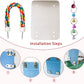 LOPERDEVE 7" Bird Mirror with Rope Perch Bird Toys Swing, Comfy Perch for Greys Amazons Parakeet Cockatiel Conure Lovebirds Finch Canaries