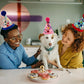 Arogheiz 3/4/5Pcs Small Cats Dogs Birthday Hats Set，Kitten Puppies Party Decoration Hats Grooming Accessories (4 Pcs Dot Print)