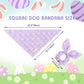 E-Clover Easter Dog Bandana & Matching Scrunchie-Bunny Dog Bandanas Pet Scarf Bib for Samll Dogs Puppy Girl Boy Owner Gift Purple