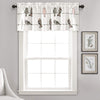 Lush Decor Rowley Birds Light Filtering Valance, Single Panel, 52" W x 18" L, Blush & Gray - Colorful Floral Bird Pattern - Whimsical & Playful Bird Curtain - Farmhouse, Coastal, & Boho Window Decor