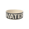 PetRageous 10001 Vintage Stoneware Dog Water Bowl with 2 Cup Capacity 5 Inch Diameter by 2 Inch Tall Great for Small and Medium Sized Dogs and Cats, Black and Natural