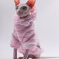 Sphynx Cat Apparel Kitty Clothes Warm Autumn and Winter Hairless Cat Outfits Cat Clothes for Devon Rex Cats, Cornish Cats and Small Cats (Pink, Large)