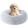 HYQ Small Dog Bed, Cat Beds for Indoor Cats, Pet Beds for Small Dogs, Fluffy Faux Fur Plush Small Dog Bed, Washable Puppy Bed with Anti-Slip Bottom, Dog Bed Small Size Dog (Light Gray, 20 Inch)