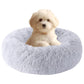 HYQ Small Dog Bed, Cat Beds for Indoor Cats, Pet Beds for Small Dogs, Fluffy Faux Fur Plush Small Dog Bed, Washable Puppy Bed with Anti-Slip Bottom, Dog Bed Small Size Dog (Light Gray, 20 Inch)