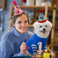 Arogheiz 3/4/5Pcs Small Cats Dogs Birthday Hats Set，Kitten Puppies Party Decoration Hats Grooming Accessories (4 Pcs Dot Print)