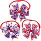 Spring Summer Dog Bow Ties 3.2" Bow Butterfly pet Ties Dog Ties Collar fit for Small and Middle Size pet (4th of July Pinwheel)
