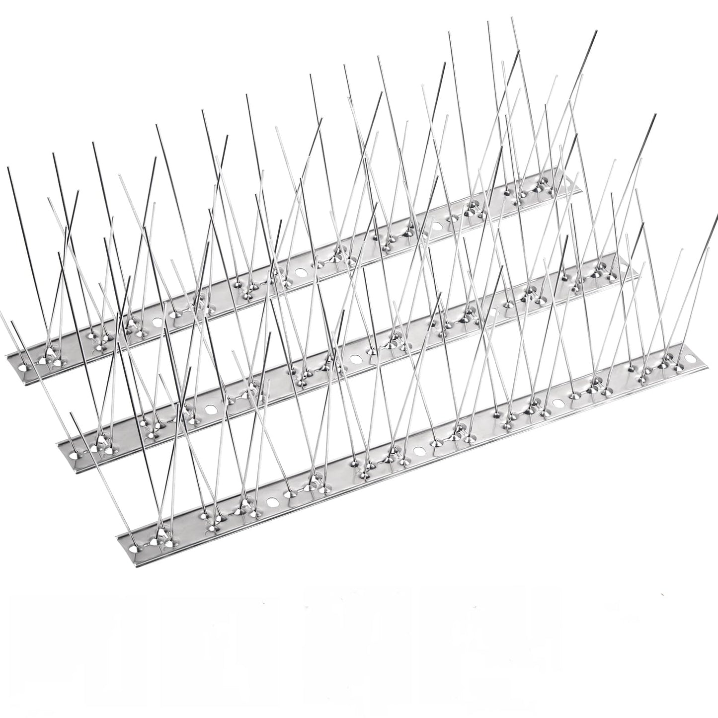 Bynccea Bird Spikes Stainless Steel Durable Bird for Small Birds, Poop-Disassembled Anti Bird Spikes Smooth Polishing Harmless Deterrent Nest Prevention Bird Off Spike