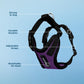 Voyager Step-in Pet Harness - All Weather Mesh, Adjustable Step in Harness for Cats and Dogs by Best Pet Supplies - Purple/Black Trim, M