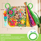 Bird Toys, Parakeet Toys Bird Foraging Toys Grass Mat Climbing Wall for Parakeet,Parrot,Cockatiel,Conure,Lovebird,Budgie Cage Small to Medium Birds (Warm Sun)