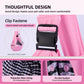Adjustable Dog Carrier Sling - Hand-Free Dog Carriers for Small Dogs and Cats, Puppy Sling Carrier with Zipper Purse Pocket, Travel Safety Harness, Puppy Essentials (Pink)