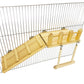 Parrot Climbing Ladder, Bird Wooden Playground with Climbing Ladder Stand, Parrot Play Stand, Bird Swing for Green Cheeks, Small Lovebirds, Goldens, Hamsters, Bird Cage Chew Toy Set