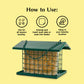 C&S EZ Fill Deluxe Suet and Snak Feeder with Roof & Platform, Suet Feeder for Wild Birds, Holds one 56 ounce suet cake