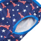 Bone American Star 4th of July Navy Blue Stripe Dog T-Shirts Summer Lightweight Pet Clothes X-Large 17.6" Back Length