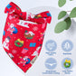 SCENEREAL Christmas Dog Bandana, Double Side Dog Scarf for Small Medium Large Dogs Cats Puppy,Holiday Bandanas for Dogs Boys Girls, Premium & Soft Fabric Pet Accessories for Birthday Party Days