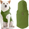 Gooby Fleece Vest Hoodie Dog Sweater - Green, X-Small - Warm Pullover Dog Hoodie with O-Ring Leash for Small to Medium Dogs