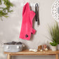 Bone Dry Pet Robe Collection, Embroidered Absorbent Microfiber Bath Robe with Adjustable Closure, for Dogs & Cats, Large, Raspberry Sorbet