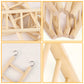 YHNTGB 5pcs Wooden Bird Ladder for Parrots Cage 5 Basic Sizes Perch Parakeet Climbing Toys Hanging Pet Natural Step Cockatoo Lovebirds