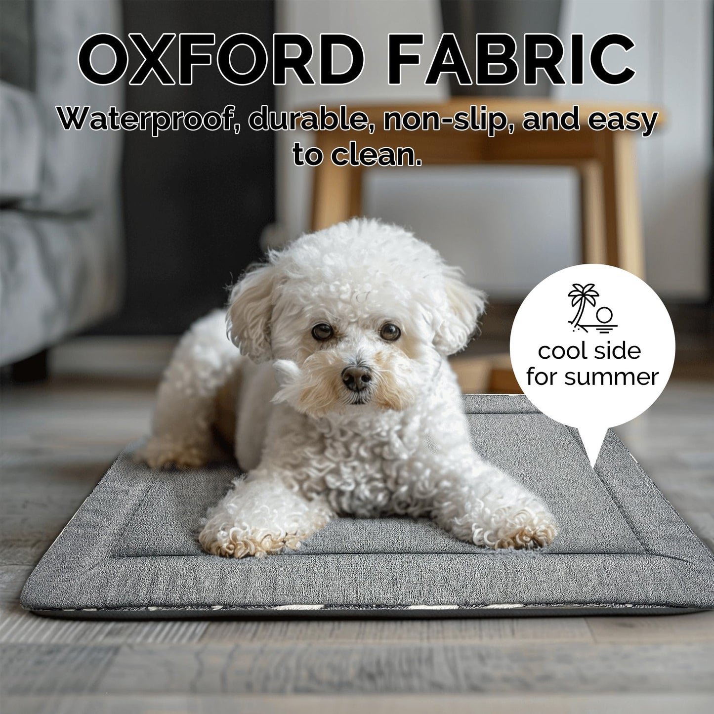 Dog Bed Mat - Comfortable Dog Kennel Pad, Multi-Purpose Dog Crate Bed & Dog Bed Mats for Dogs & Cats – Soft Dog Crate Mat & Dog Bed Crate Mat for Dog & Cat (Gray, S(24 * 18 * 1.5))