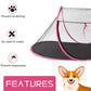 Realife Portable, Foldable Outdoor Cat Tent for Dogs and Small Animals, Rose Red