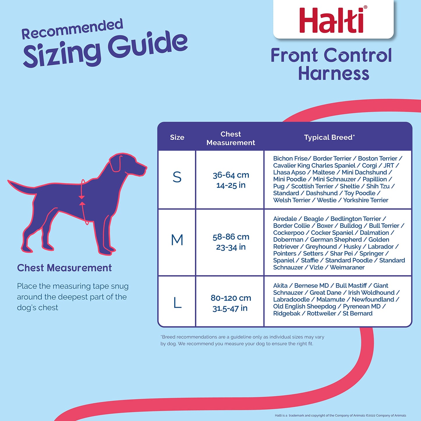 HALTI Front Control Harness - To Stop Your Dog Pulling on the Leash. Adjustable, Lightweight and Easy to Use. Anti-Pull Dog Training Harness for Small Dogs (Size S)