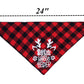 2 Pack Dog Christmas Bandanas for Puppy Cat,Plaid Christmas Scarf for Dogs
