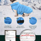 SPACE LION Dog Puffer Jacket, Down Winter Coat, Durable Outdoor Coat for Cold and Windy Conditions, Waterproof, Lightweight Jacket, Adjustable Fit for Small, Medium, Large Dogs(Blue,10/S)