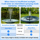 SHANCHAHUA Solar Fountain, 1.5W Solar Bird Bath Fountains Pump Floating Solar Powered Water Fountain with 6 Nozzles and Fixer, Solar Fountain for Bird Bath, Outdoors, Garden, Pond, Pool