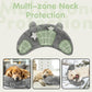 POMESEA Dog Calming Pillow Glow in The Dark, Soft U-Shaped Pet Pillows for Dogs & Cats, Machine Washable, Dog Neck Pillow, Joint Relief, Better Sleep (Medium, Gray)