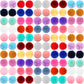 CRMADA Small Dog Bows, Multicolor Geometric Gauze with Rubber Bands, 0.78" Diameter, 24pcs/12pairs