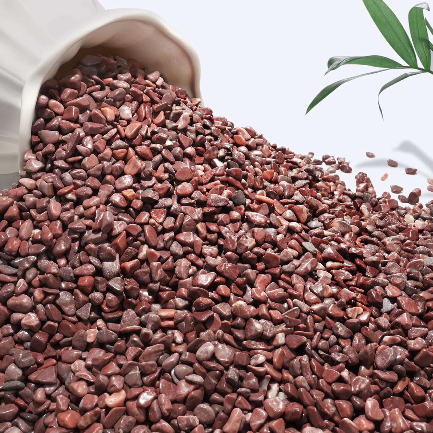 NUPICK 3 lbs Pebbles for Indoor Plants, 1/5 Inch Pea Gravel for Fish Tank, Polished Decorative Rocks for Succulent, Natural River Stones for Vases, Cactus, Landscaping, Bird Bath, Aquarium, Red