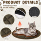Drydiet 2 Pcs Cat Heating Pad Round 16 Inch Self Heating Cat Mat Washable Heated Bed Anti Slip Warming Pad Pet Bed Mat for Kennel Dog Crate Indoor Outdoor(Coffee,16 Inch)