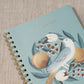 Fringe Studio Paper Cover Non-Dated Weekly Planner, "BLUE BIRD" 7" w x 8.375" h, 160 pages, Juliana Tipton Collection (878PA001FSC)