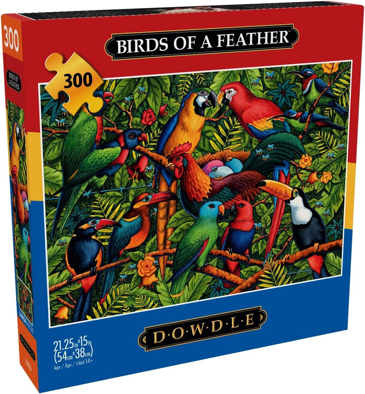Buffalo Games - Eric Dowdle - Birds of a Feather - 300 Piece Jigsaw Puzzle for Adults Challenging Puzzle Perfect for Game Nights - Finished Size is 21.25 x 15.00