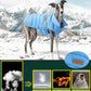 SPACE LION Dog Puffer Jacket, Down Winter Coat, Durable Outdoor Coat for Cold and Windy Conditions, Waterproof, Lightweight Jacket, Adjustable Fit for Small, Medium, Large Dogs(Blue,10/S)