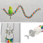 Bird Rope Perches for Parrots, Cockatiels, Parakeets, Budgie Cages Comfy Birds Colorful Rope Toy (31.5inch Metal nut)