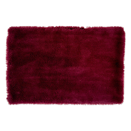 Bone Dry Ultra Soft Faux Fur Pet Crate Liner, XX-Large, 27x42", Cranberry